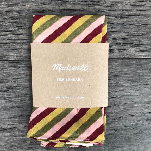 Madewell Accessories - Madewell silk stripes multicolored banana
